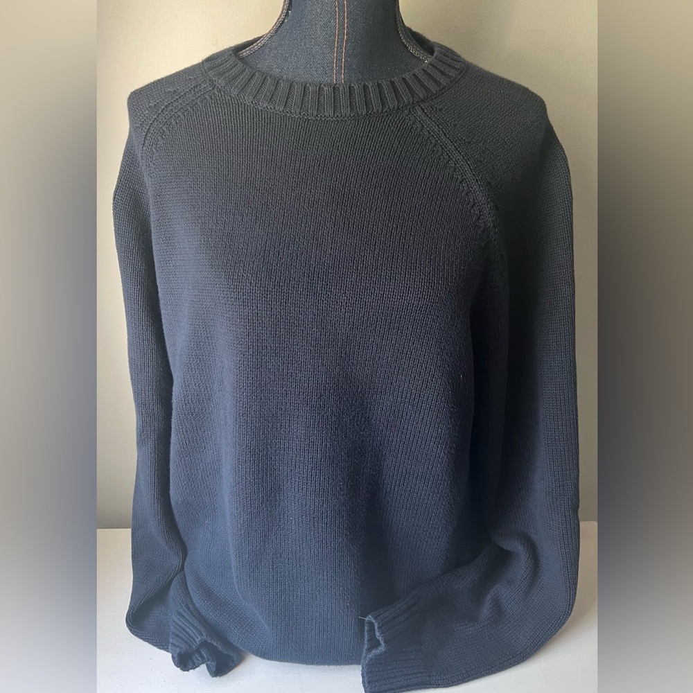 Lands End Navy Blue Crewneck Size Large
